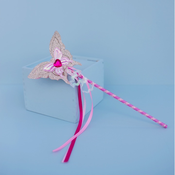 BAGUETTE DE PAPILLON OR ROSE