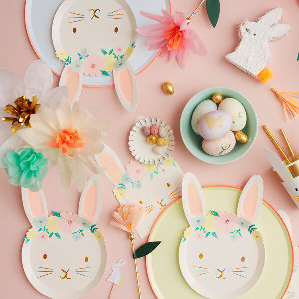 PETITES ASSIETTES PASTEL BORDURE NÉON