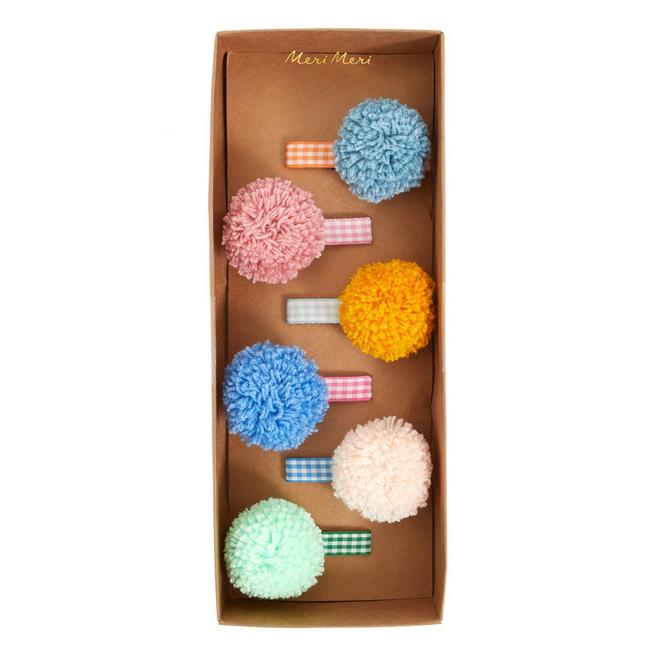 BARRETTES À CHEVEUX BIG POMPOM