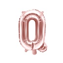 BALLON LETTRE « Q » OR ROSE 35cm