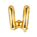 BALLON LETTRE « W » OR 35cm
