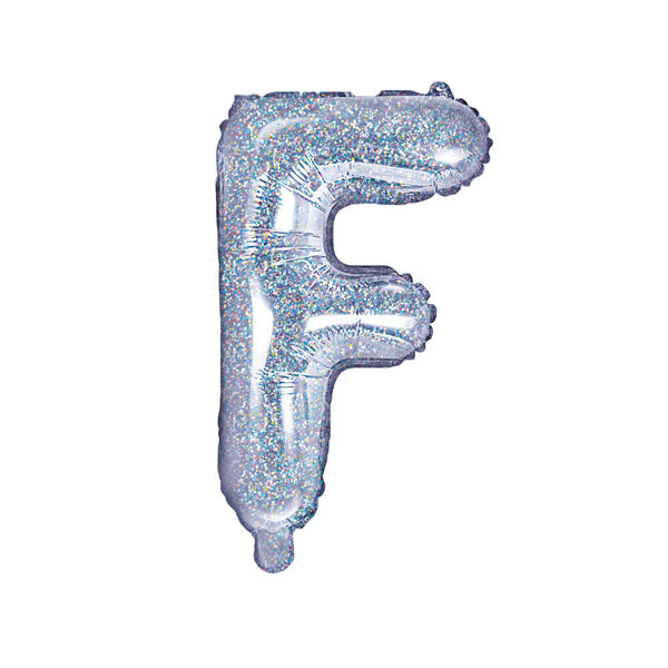 BALLON LETTRE « F » IRISÉ 35cm