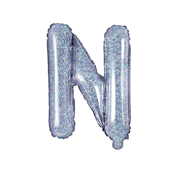 BALLON LETTRE « N » IRISÉ 35cm