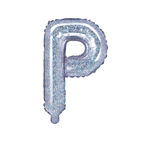 BALLON LETTRE « P » IRISÉ 35cm