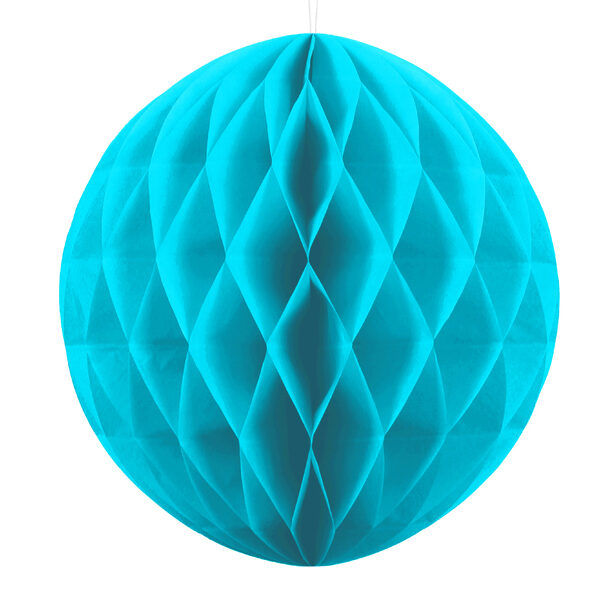 BOULE ALVEOLE TURQUOISE 30CM