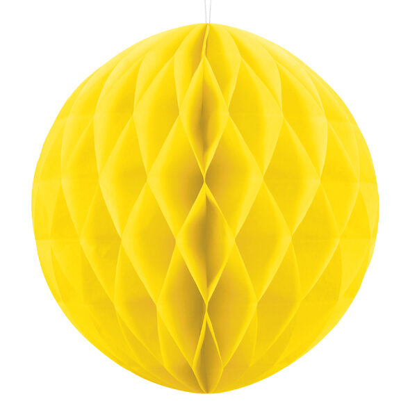 BOULE ALVEOLE JAUNE 30CM