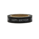 MASKING TAPE NOIR "HAPPY BIRTHDAY"