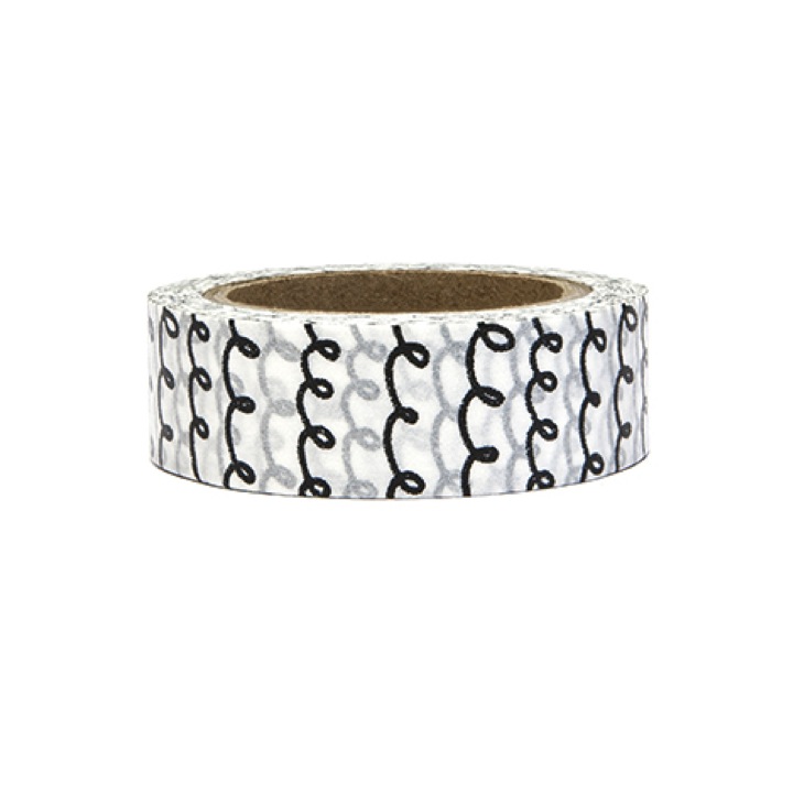 MASKING TAPE NOIR "SCRIBBLE"