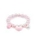 BRACELET BOULE COEUR ROSE