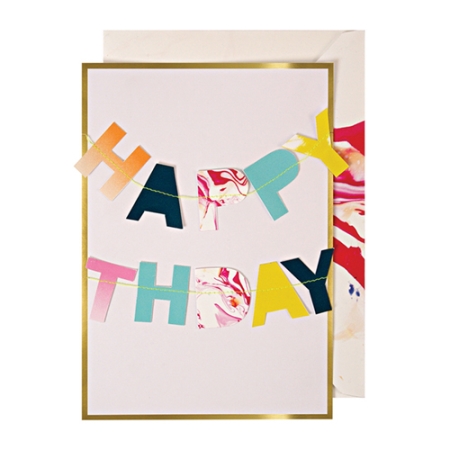 CARTE DE GUIRLANDE D’ANNIVERSAIRE