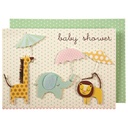CARTE BABYSHOWER ANIMAUX DE LA JUNGLE