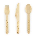 COUVERTS EN BOIS ETOILE OR