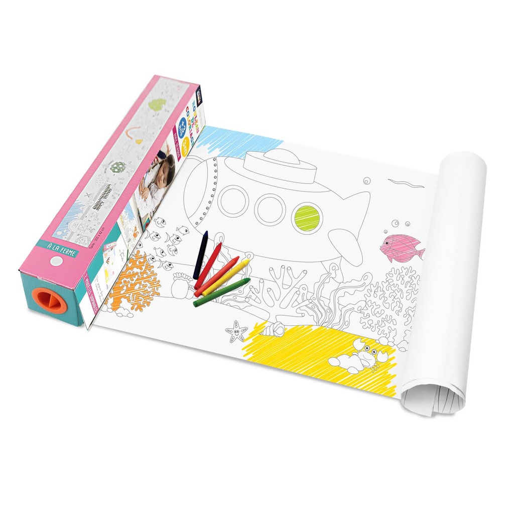 ROULEAU COLORIAGE 3M AVEC DEVIDOIR SOUS MARIN