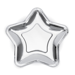 [TPP11-018] ASSIETTES ETOILE ARGENTÉ 18cm