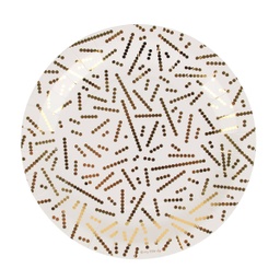 [MLD-ASPERLORMT] ASSIETTES PERLES OR