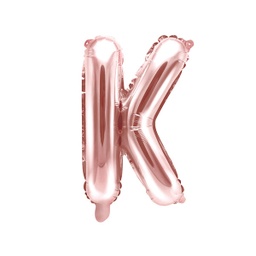 [FB2M-K-019R] BALLON LETTRE "K" OR ROSE 35cm