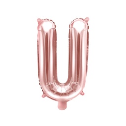[FB2M-U-019R] BALLON LETTRE « U » OR ROSE 35cm