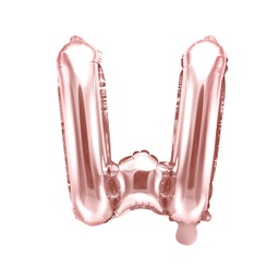 [FB2M-W-019R] BALLON LETTRE « W » OR ROSE 35cm