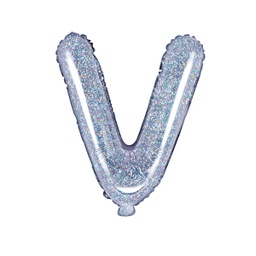 [FB2H-V-018] BALLON LETTRE « V » IRISÉ 35cm