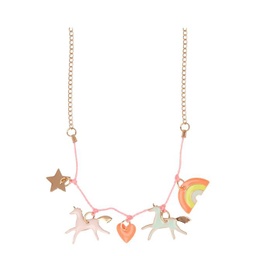 [173890] COLLIER À BRELOQUES EN ÉMAIL LICORNE