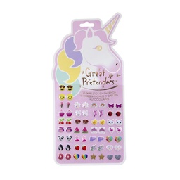 [87503] BOUCLES D'OREILLES AUTOCOLLANTS LICORNE 60 PCS