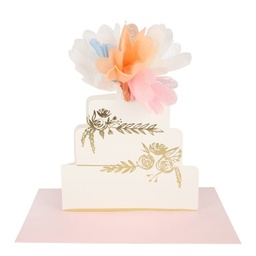 [208117] CARTE STAND-UP GÂTEAU FLORAL