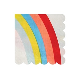 [143704] PETITES SERVIETTES ARC-EN-CIEL NEON